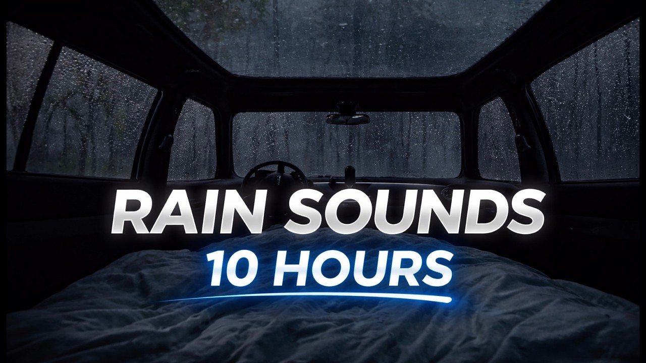 ASMR Rain and thunder sounds Relaxation and Sleep| Rain on car 🚘 