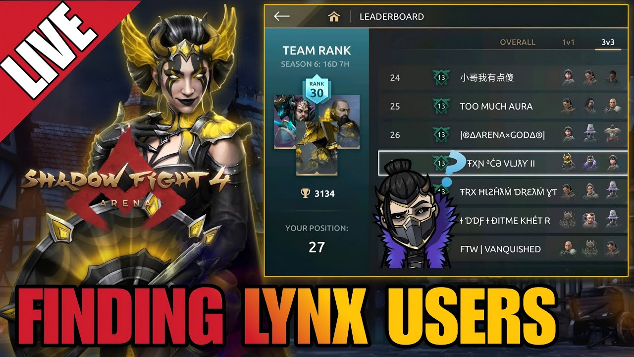 Finding Lynx Users in Shadow Fight 4 Arena Live 🥷🏻