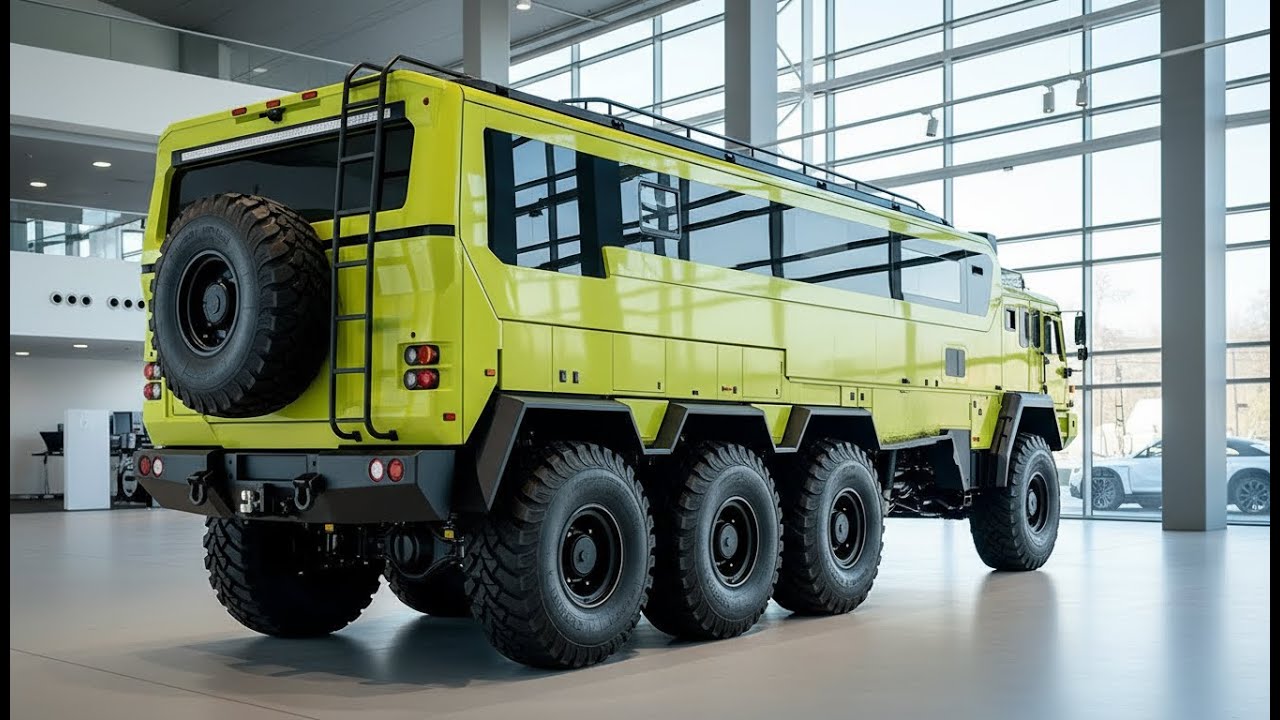 Step inside the 2026 Caterpillar 8×8 Overland RV—an extreme expedition vehicle built