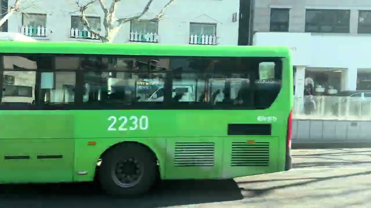 서울시 중랑구 면목동 272번 구형버스 상봉역 4번출구 정류장 에서 면목시장 정류장 까지 주행 영상 버스번호6287호 북부운수