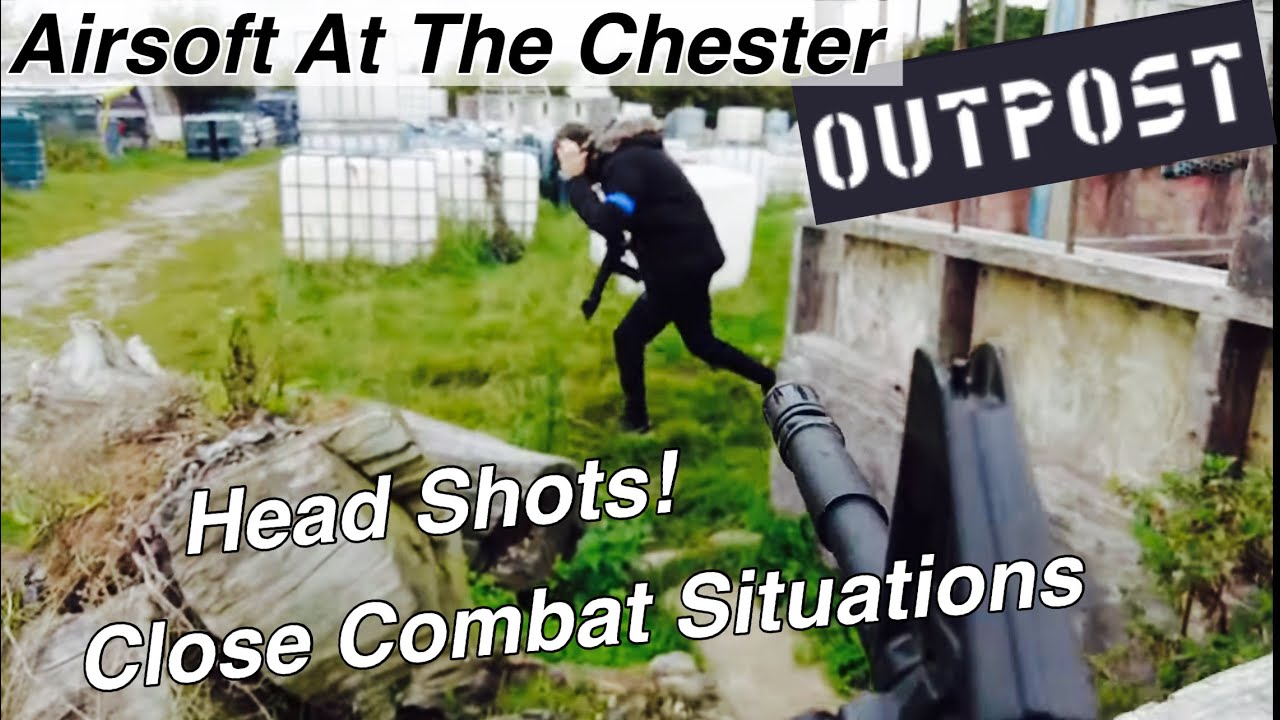 Airsoft At The Outpost, Chester. Head Shots & Face To Face