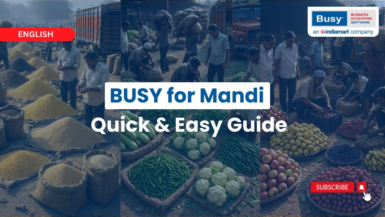 Complete BUSY for Mandi Setup | Auction, Trading & Reports | English