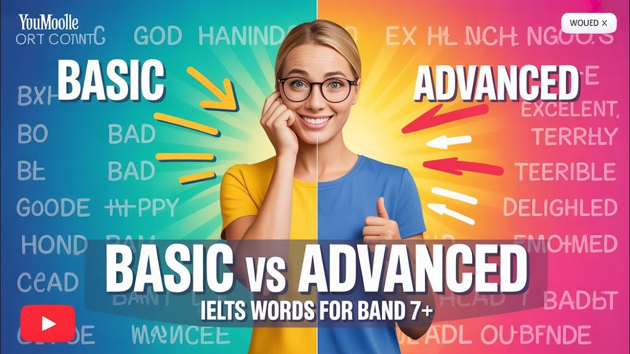 15 Simple Vs Advanced Vocabulary For IELTS Speaking | Boost your IELTS Score Fast 🔥