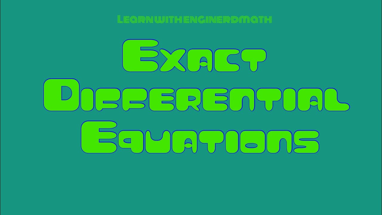 Exact Differential Equations + Total Differential (Tagalog/Filipino Math)