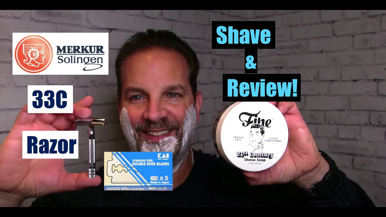 Merkur 33C Razor-Fine C21 Мыло для бритья-Kai Blade 4K