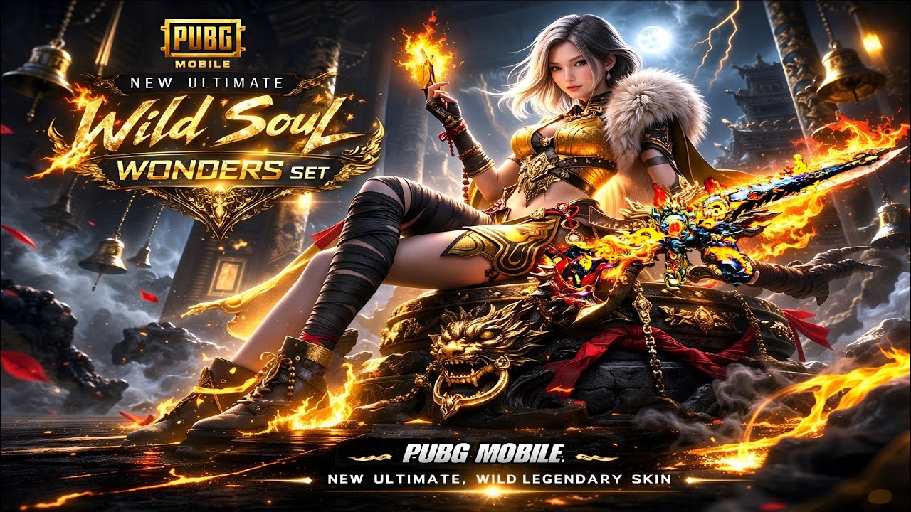 🔥Pubg Mobile New Ultimate Wildsoul Warden Set Free Lucky Create Opening| New Crimson Skyblade M416 💯