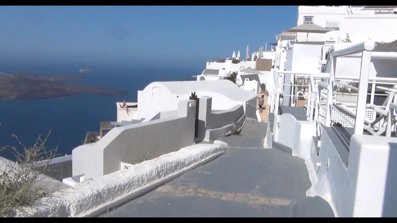 Walking through Imerovigli, Santorini
