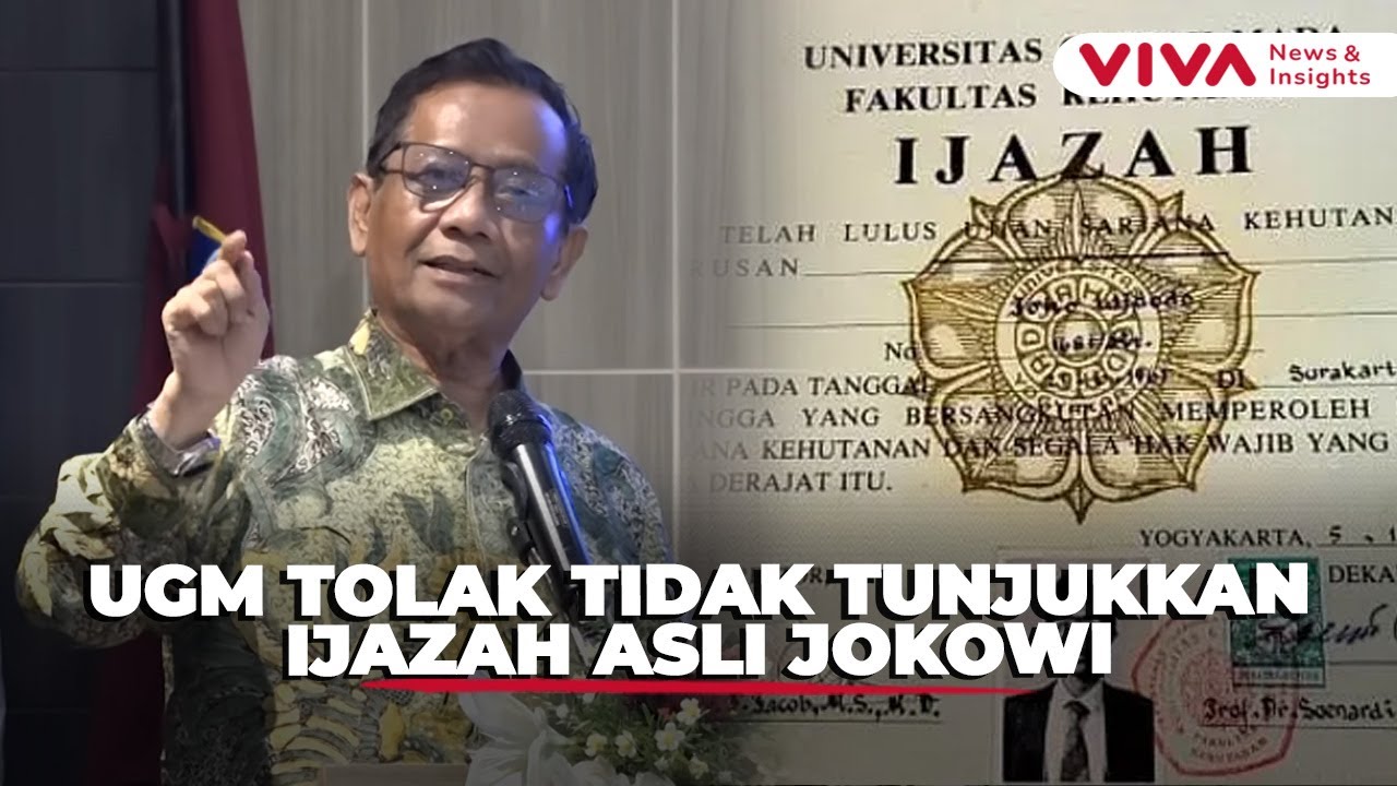 UGM Tolak Tunjukkan Ijazah Asli Jokowi ke Publik, Begini Kata Mahfud MD