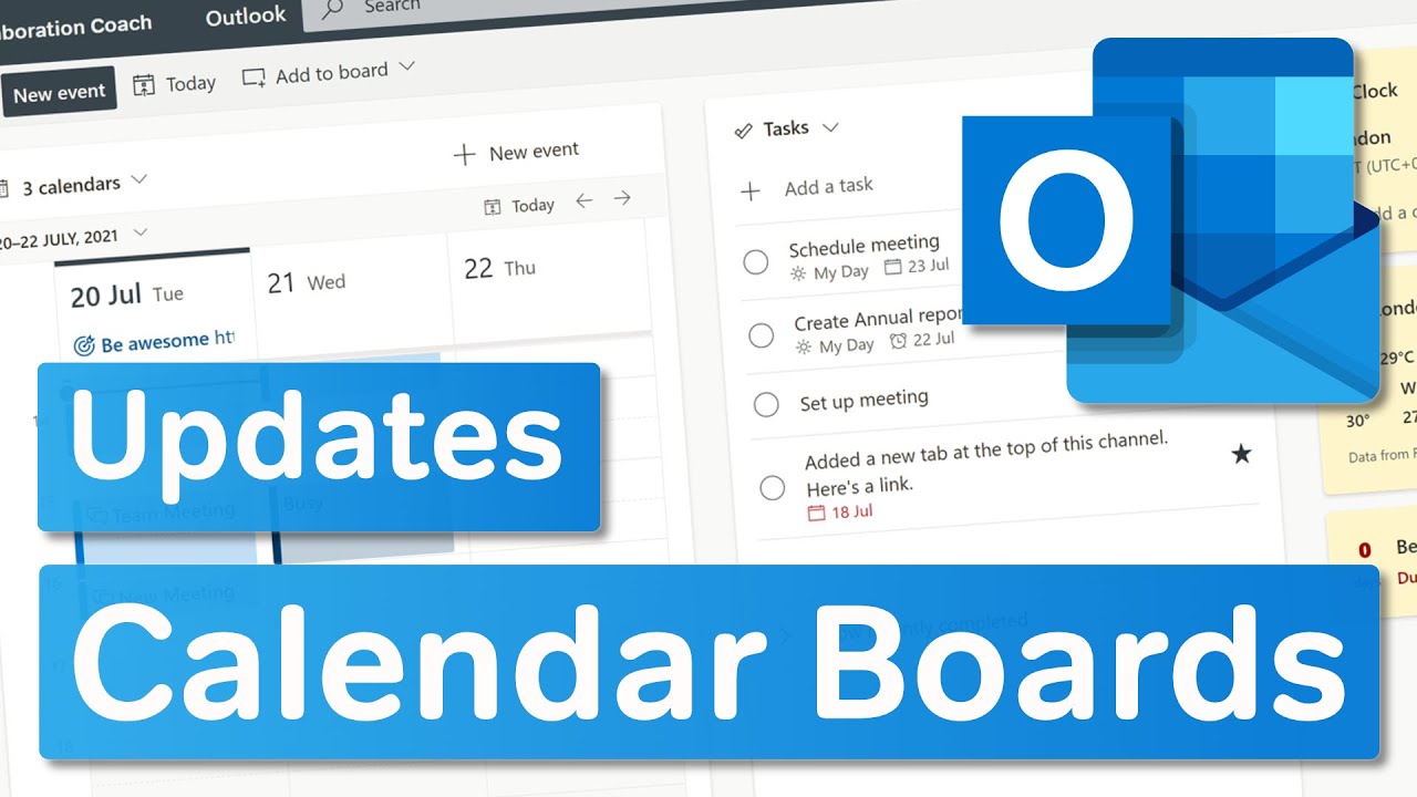 Microsoft Outlook | Calendar Board Updates