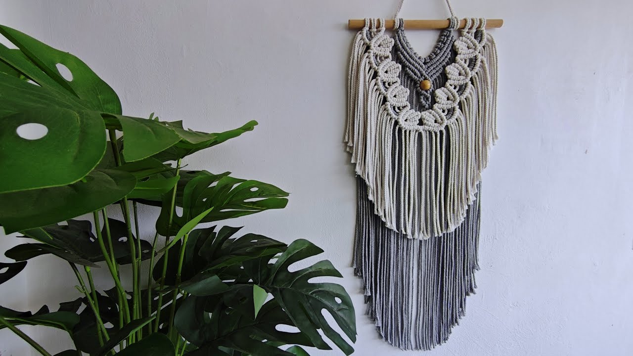 DIY Macrame Layered Wall Hanging Using Leaves Pattern | Macrame Tutorial