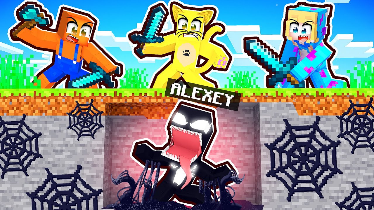 VENOM vs 3 CAÇADORES no Minecraft!