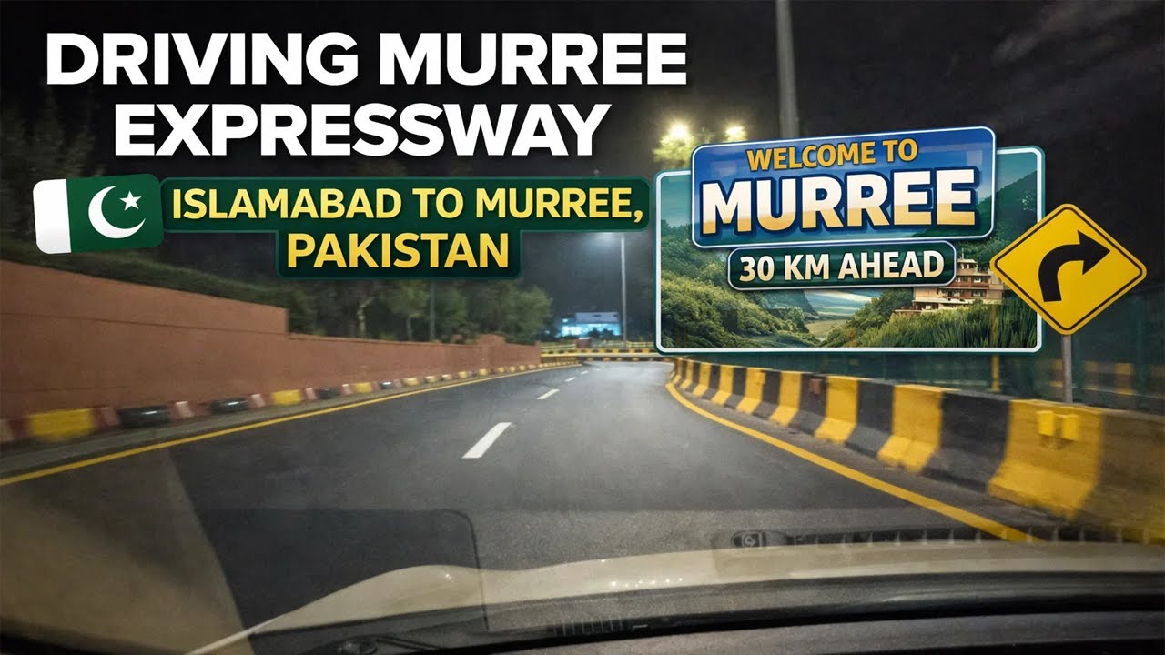 Driving the Murree Expressway from Islamabad to Murree, Pakistan