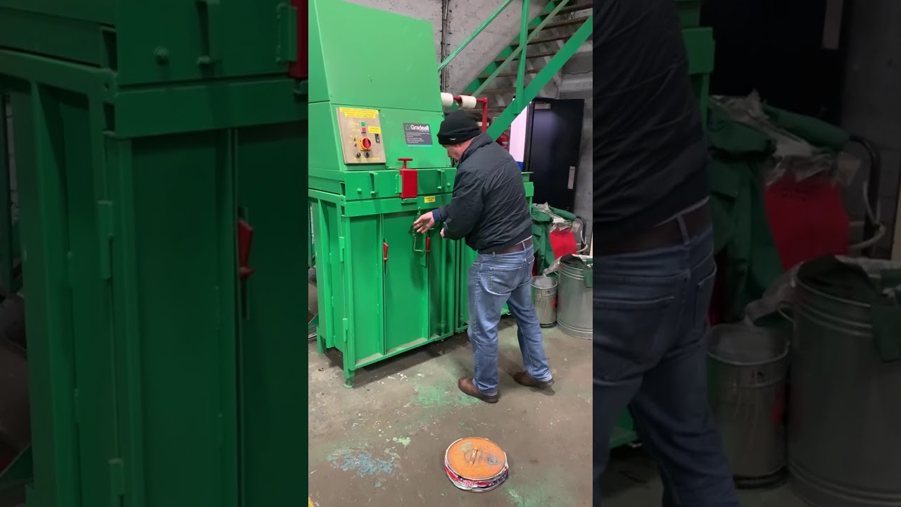Can Baler for Aluminium and Steel Cans | Twin Chamber Baler for Recycling Centres | G-Eco 50T