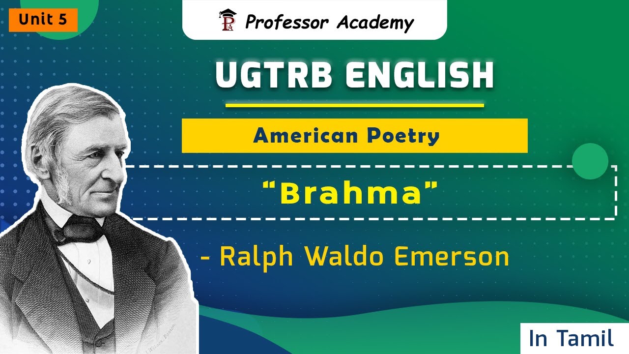 UG TRB English | American Poetry | Brahma - Ralph Waldo Emerson