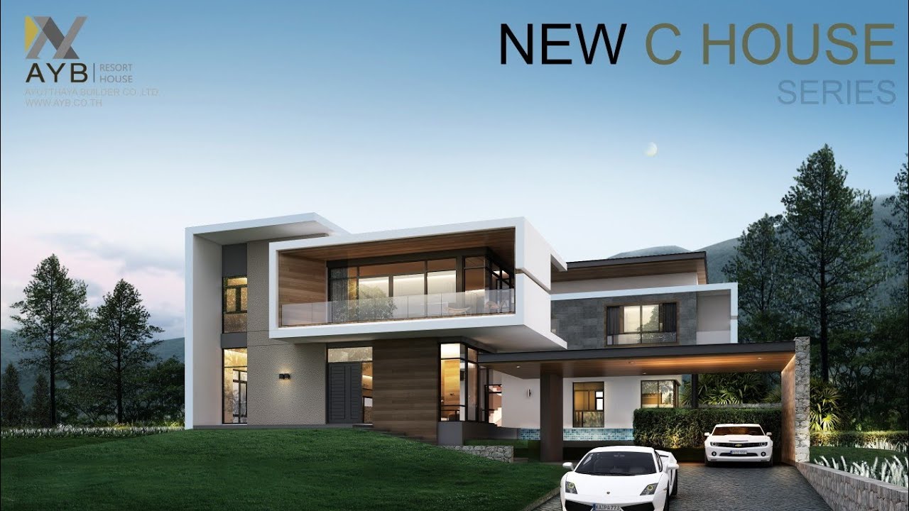 New CHouse​.แบบบ้านสวยสไตล์รีสอร์ท​  พร้อมสร้าง​ โดย​ AYB Resort House​ #รับสร้างบ้าน​