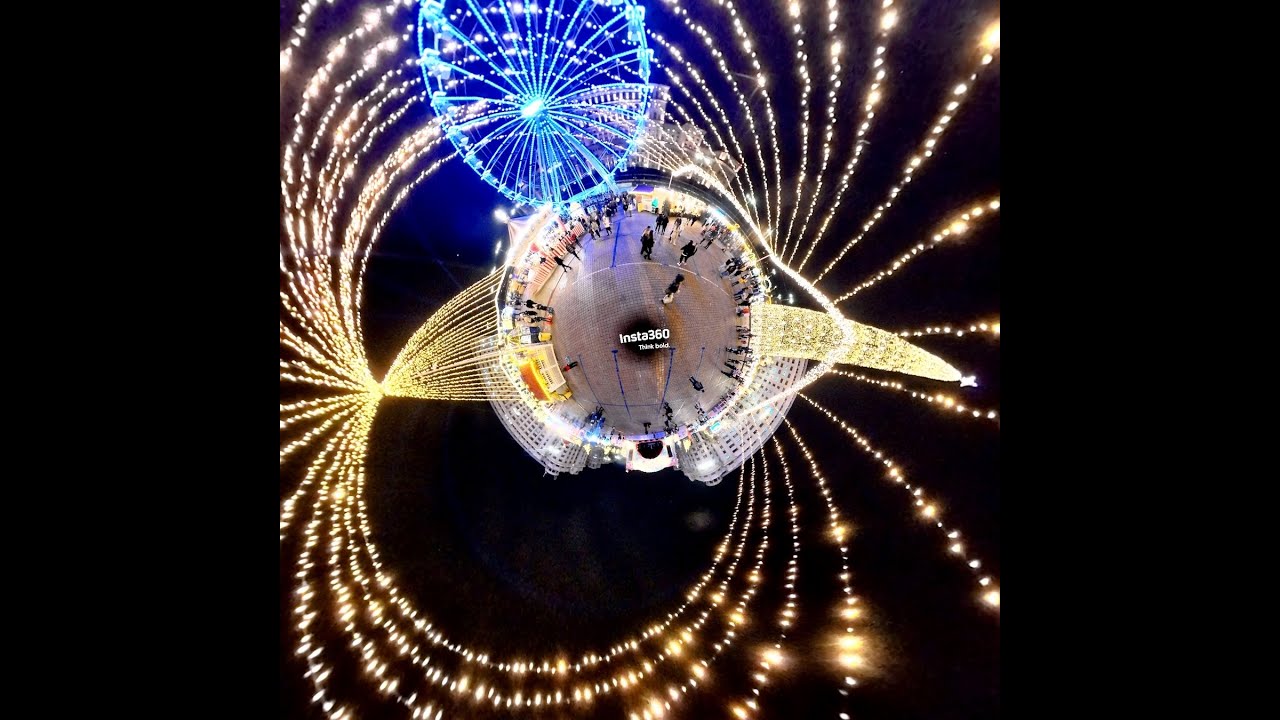 360° | Bucuresti Christmas market #Romania | Constitutiei Plaza Walking Tour, Original sound