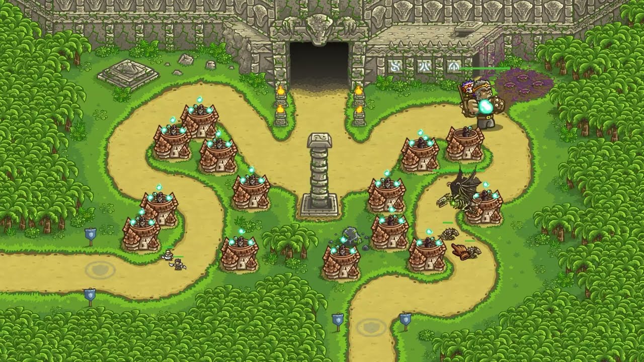 Can You Beat Kingdom Rush Frontiers? - Temple of Saqra with Only Archmage Towers? | Bonehart Hero
