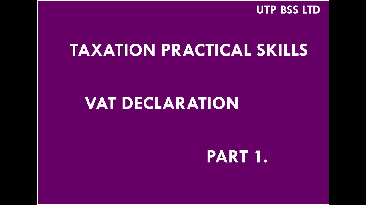 VAT/ TVA DECLARATION PART1: GUTEGURA VAT  -NAWE  WABYIKORERA