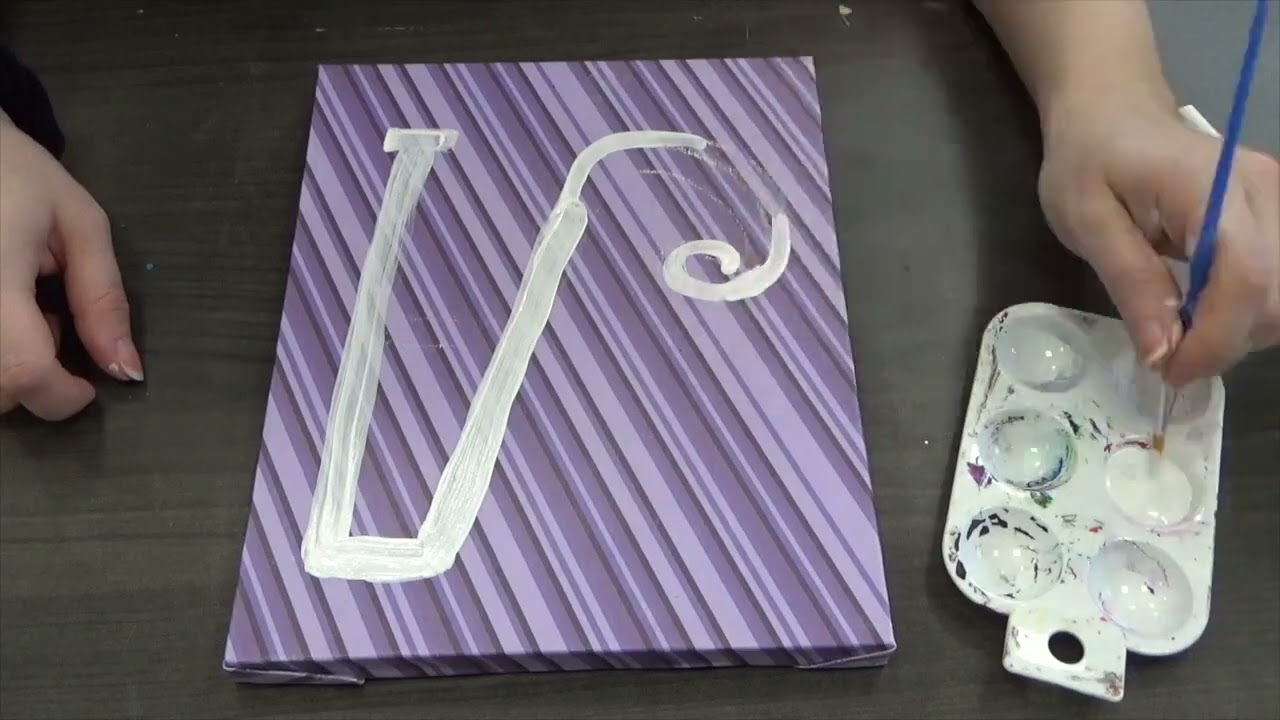 May Craft - DIY Monogram Button Art