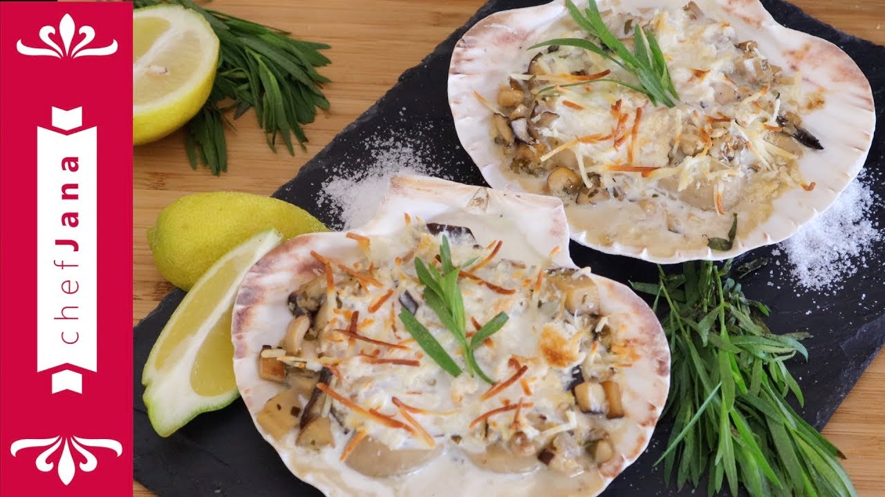 Веганские гребешки в сливочном соусе из белых грибов ⎜Coquilles St. Jacques
