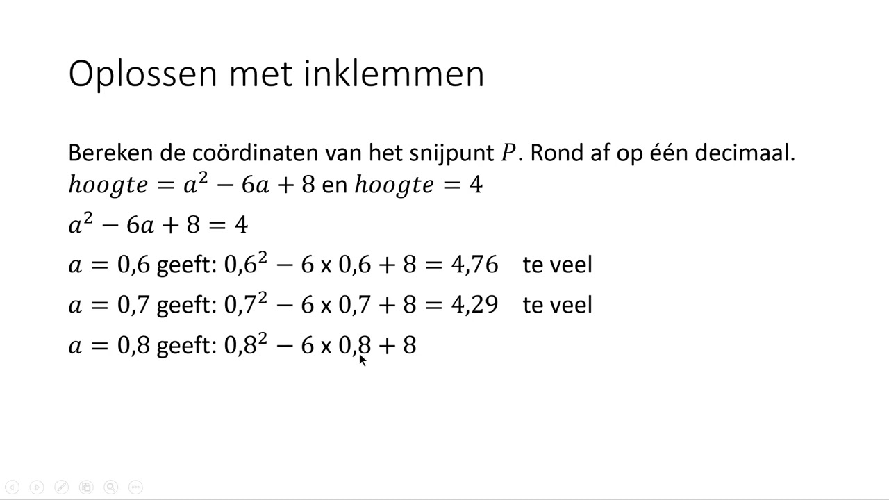 Oplossen met inklemmen (4 VMBO-KGT)