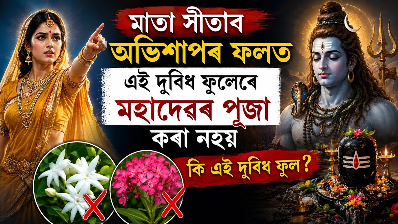 এই দুবিধ ফুলৰ দ্ৱাৰা শিৱ পূজা কৰা নিষেধ । Shiv Ratri 2026 । শিৱ ৰাত্ৰি #shivratri2026 #story #shiva 