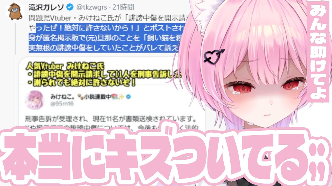 滝沢ガレソの投稿によりガチ泣きするみけねこ【 みけねこ | 切り抜き | Twitch 】【2026/04/06】