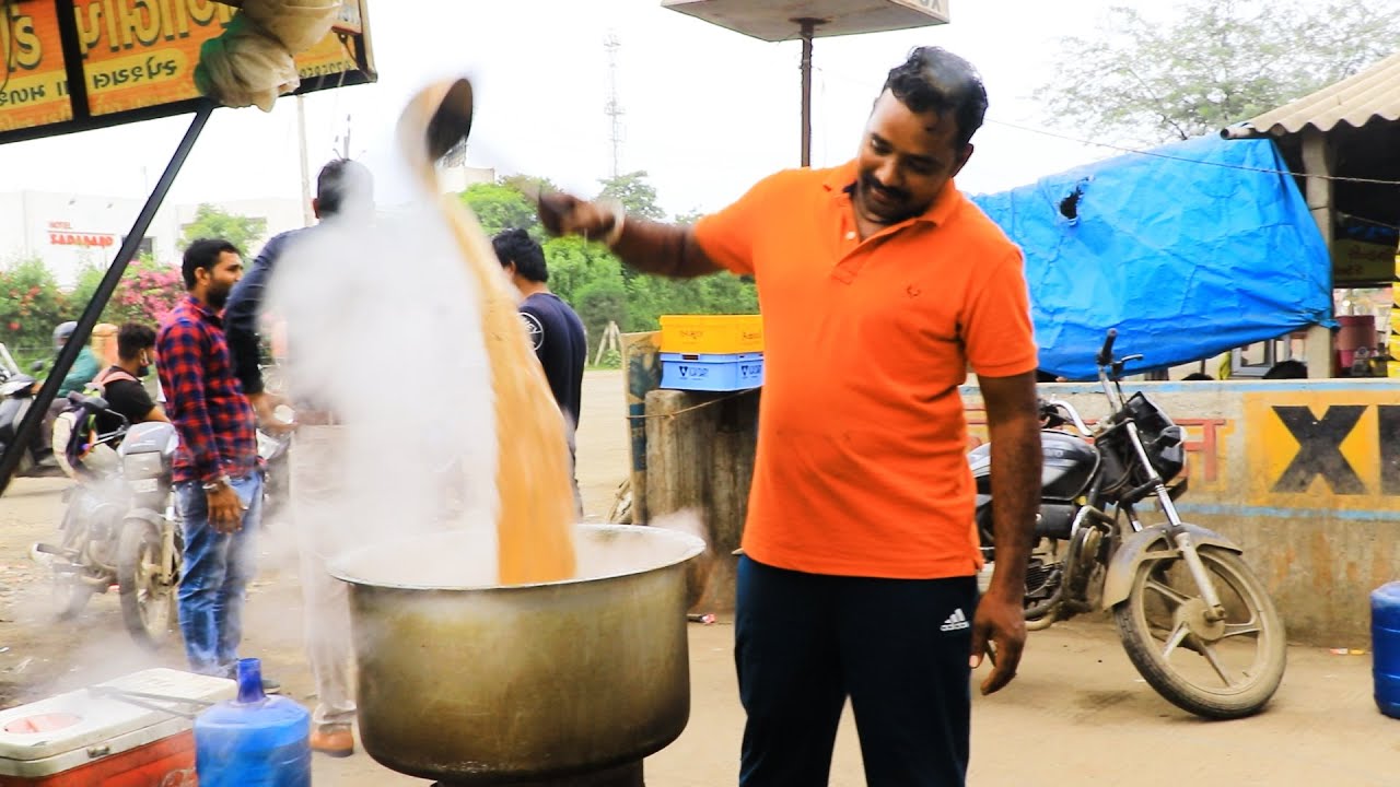 Super Level Tea Making | Koyla Bhatti Desi Style Chaiwala | Indian Street Food | Ankleshwar