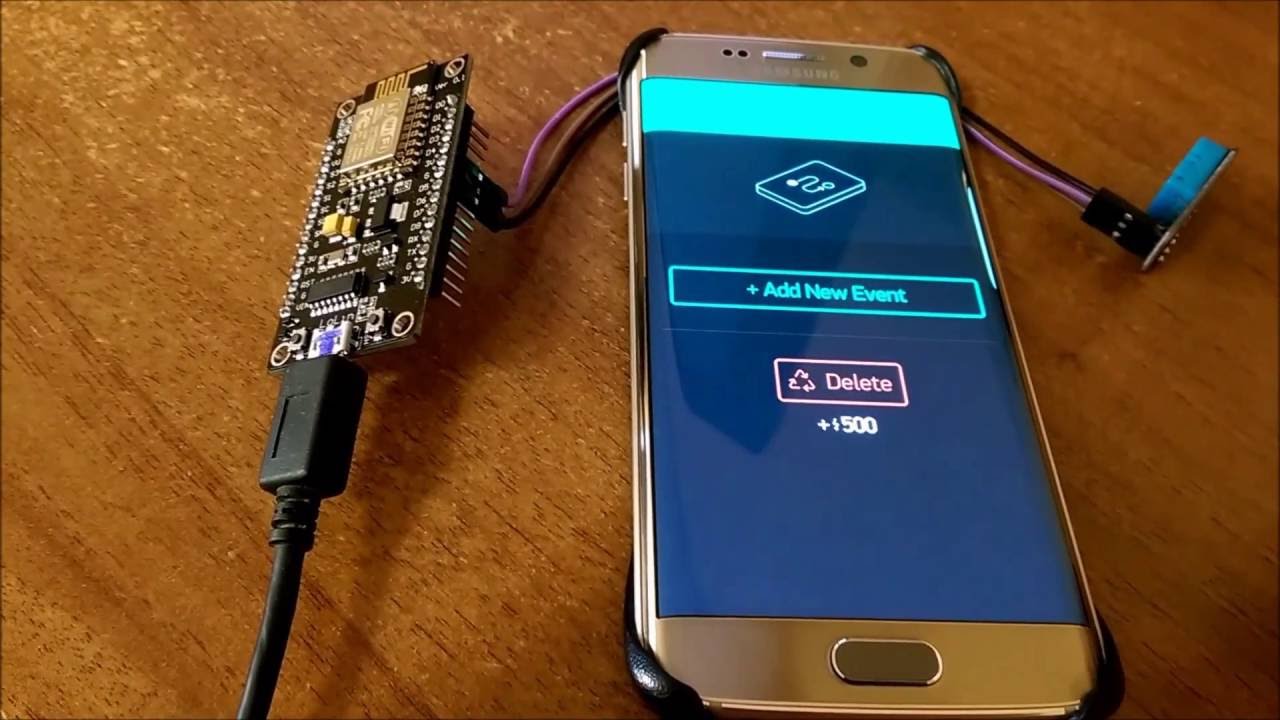 ESP8266 nodemcu arduino + Blynk send notification EVENTOR Widget