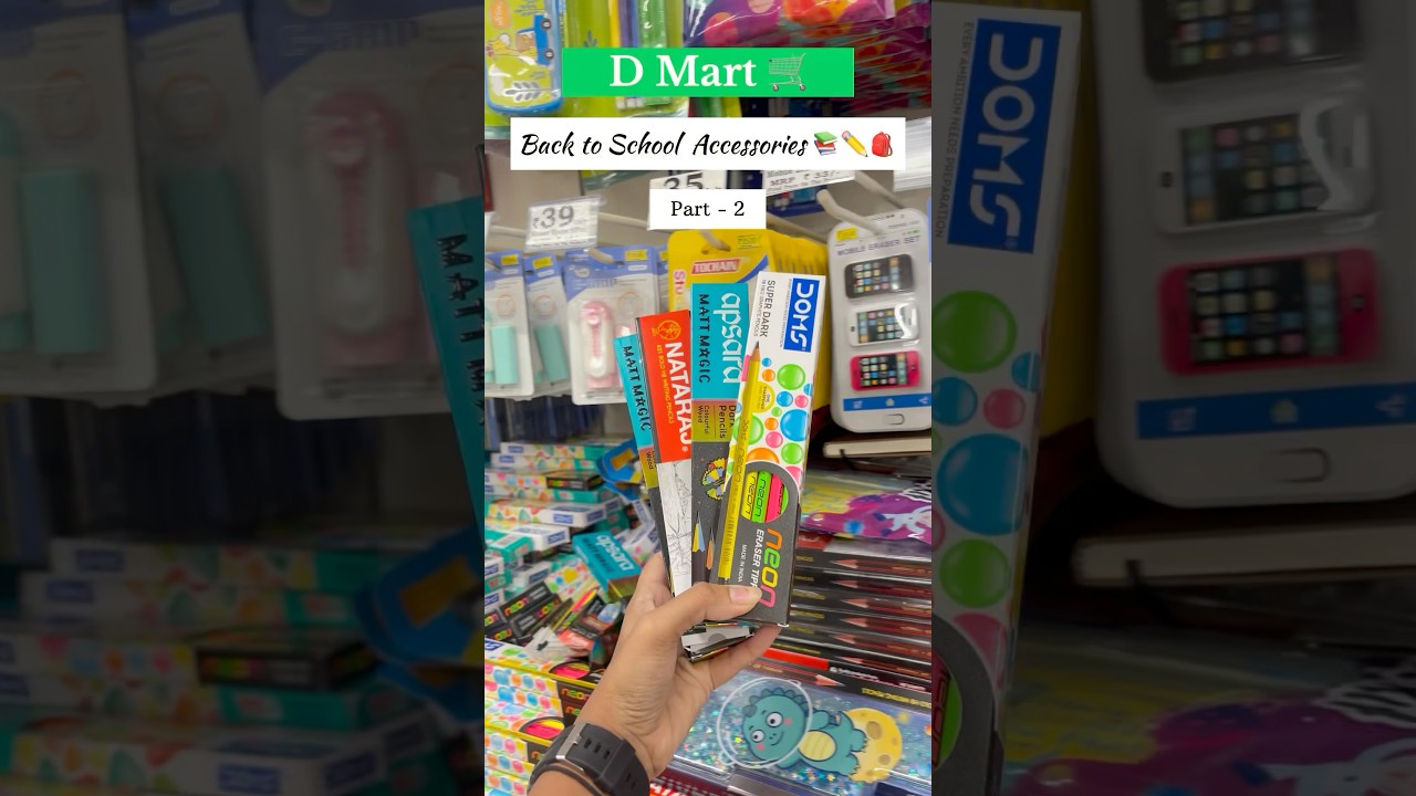 Dmart Back To School Accessories Part 2 | Dmart Finds | Dmart Stationary haul #school #schoolproject