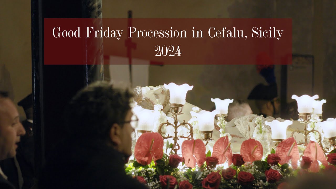 Good Friday Procession in Cefalu, Sicily (4k)