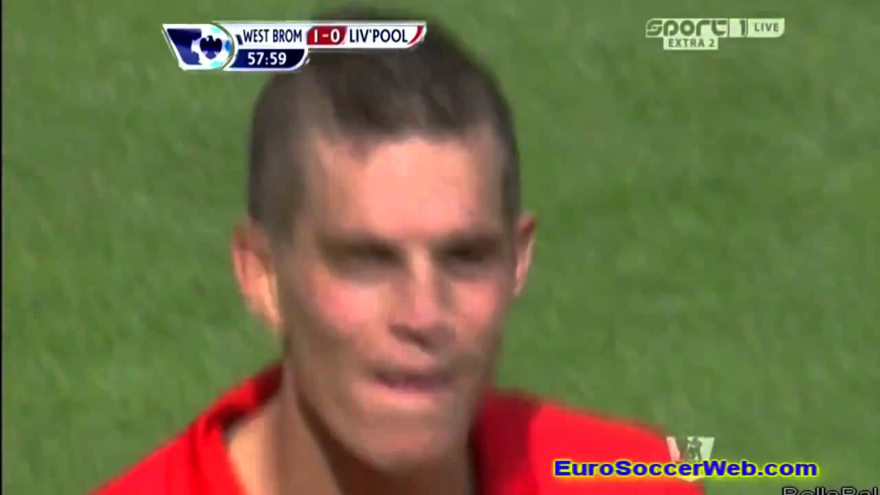 Agger Red Card vs West Bromwich Albion