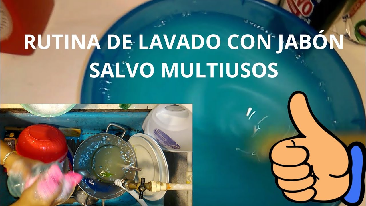 Lavando trastes con Salvo Multiusos hecho en el canal😃