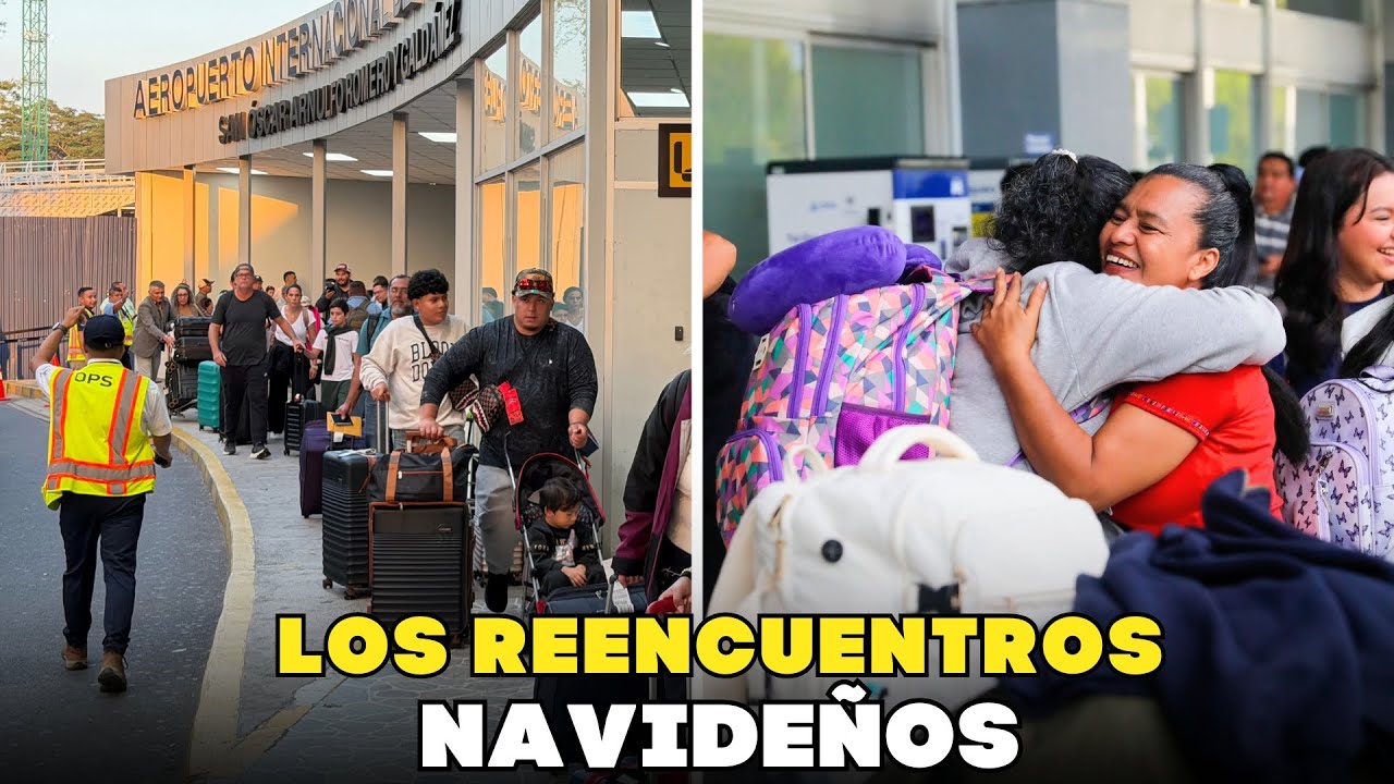 COMPATRIOTAS ATERRIZANDO en EL SALVADOR | Reencuentros navideños