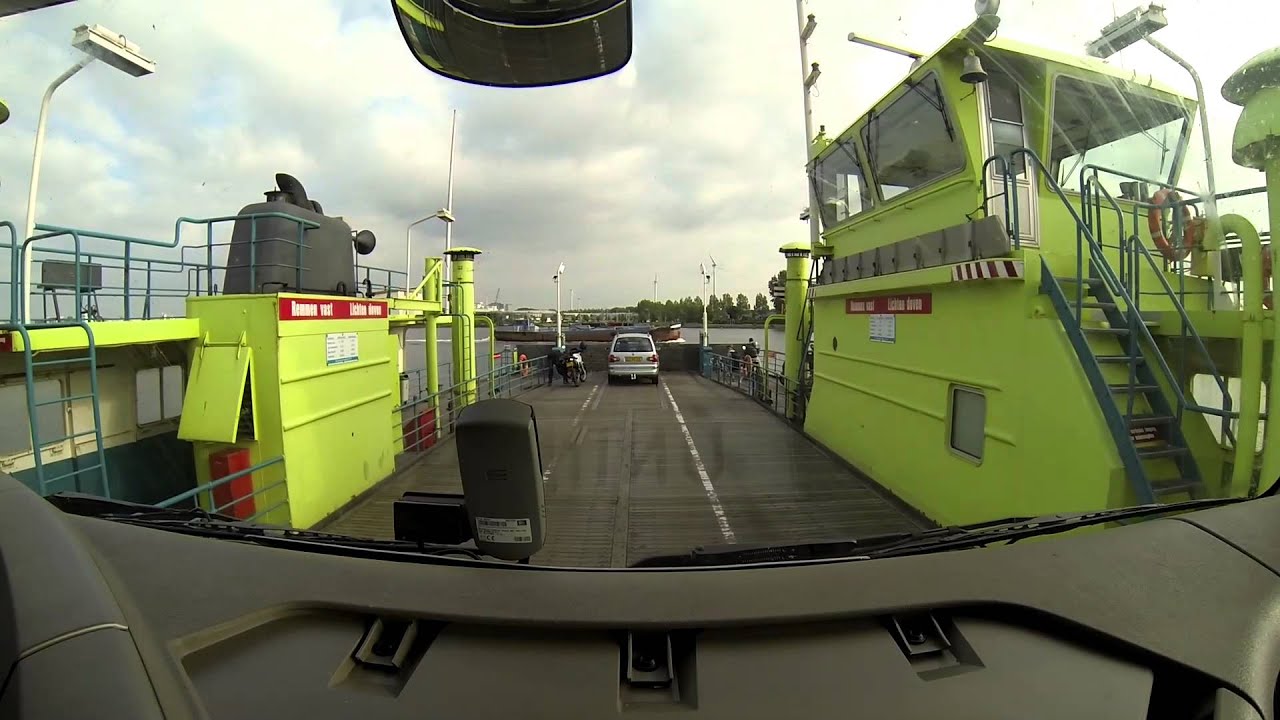GoPro Trucking: Ferry crossing Zaandam Amsterdam Holland, Renault Premium