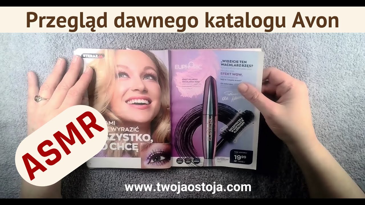 🌼ASMR PL - 🌷Dawny katalog Avon - page turning/newspaper turning/szelest gazety/🌺