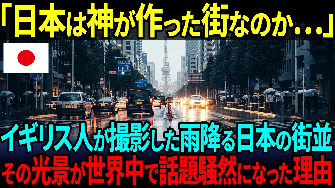 【海外の反応】「日本は神が作った街なのか！」雨に包まれた日本の街並みが世界中で話題騒然、その光景に心が震えた理由