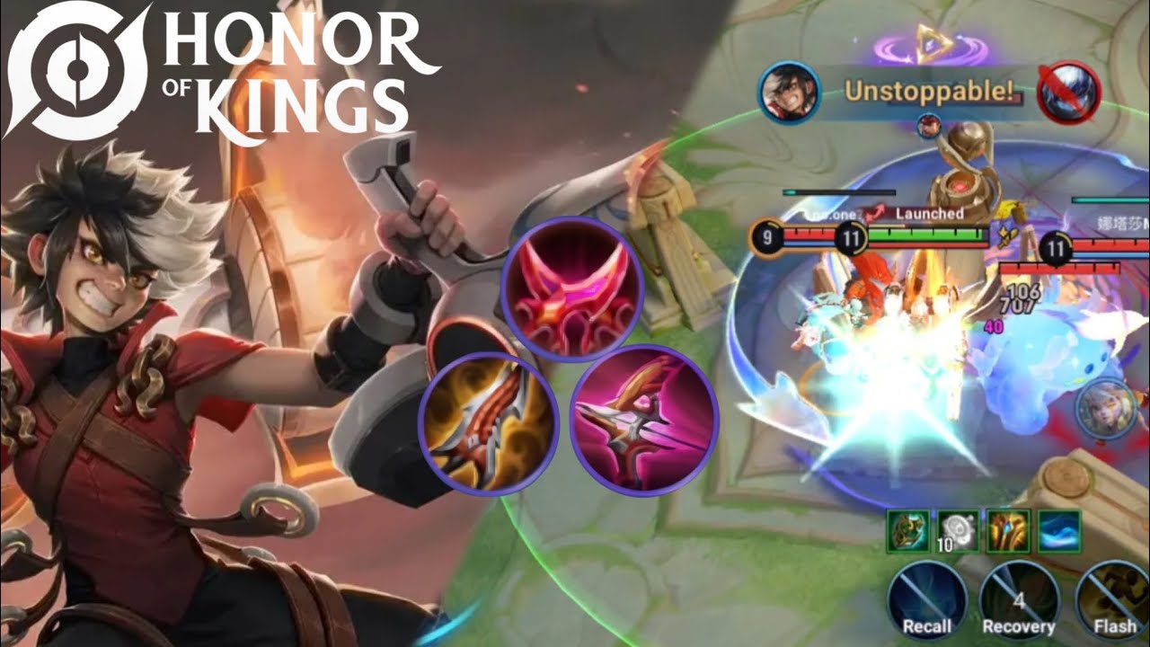 LOOSE CANNON (MENG YA) INSANE CRIT DAMAGE | HONOR OF KINGS GAMEPLAY