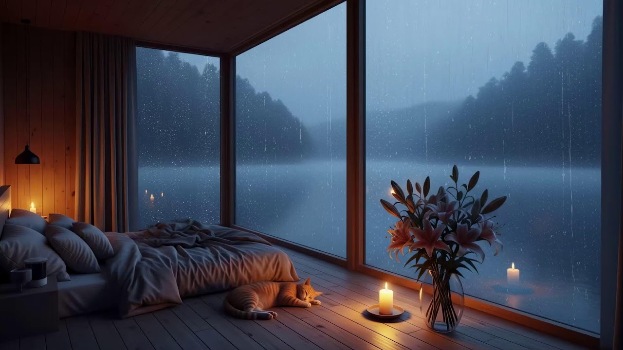 Drift Into Deep Sleep with Gentle Rain & Piano Music | Calm Night Sounds