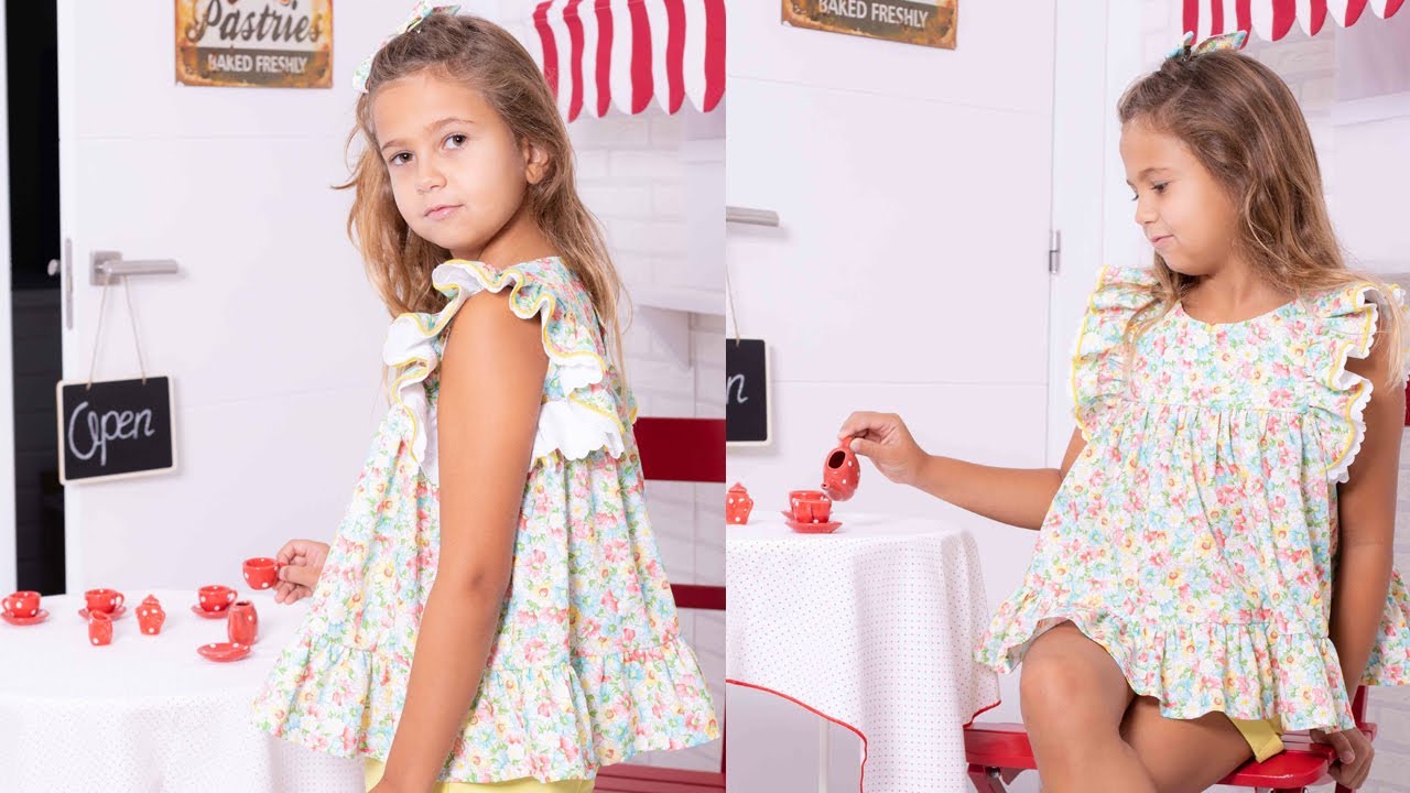 Blusa de flores. REVISTA PATRONES INFANTILES n&ordm; 15