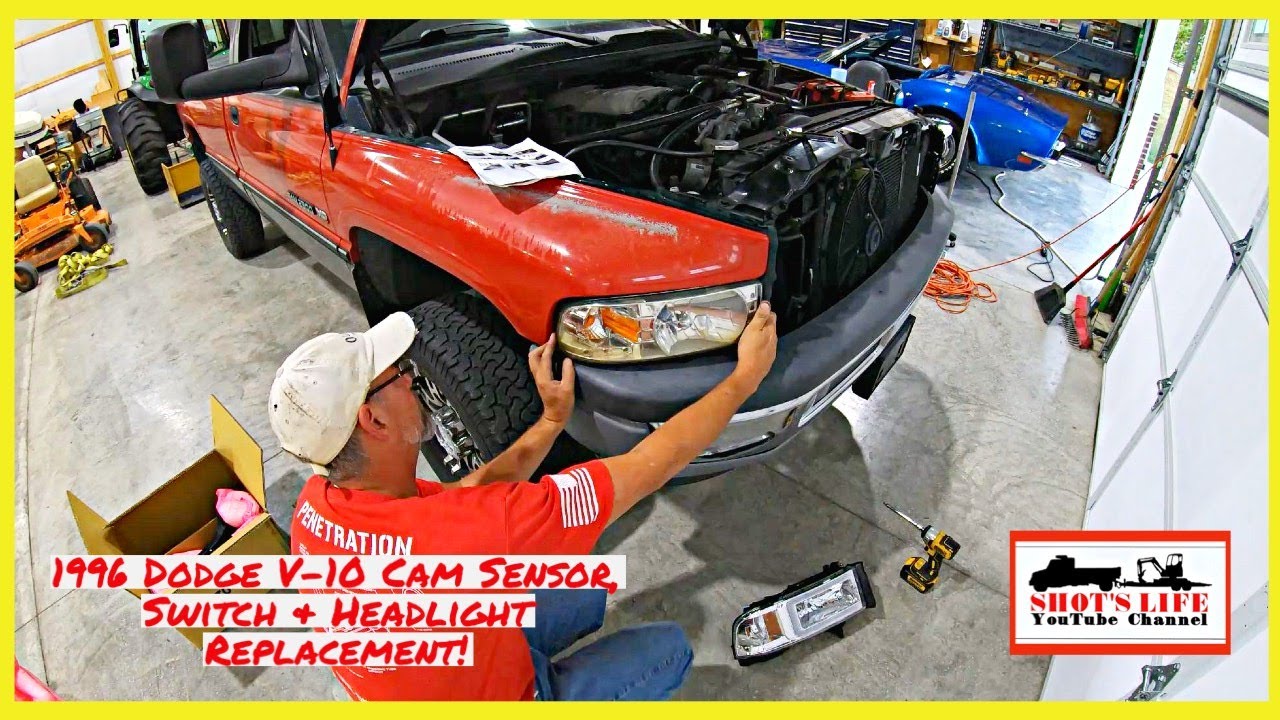Замена датчика положения кулачка Dodge V10 1996 года и новые переключатель фар и сами фары! | Sho...