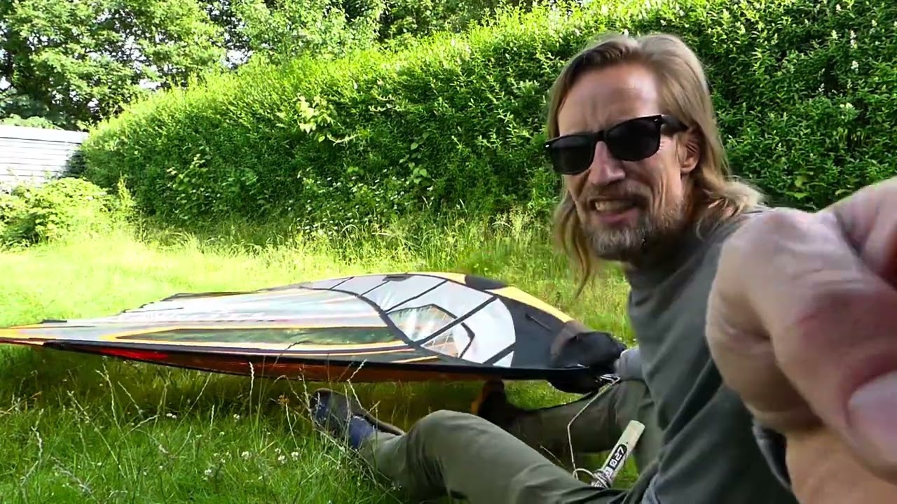 How to rig a new cambered windsurf sail for the first time and tune it for great rotation