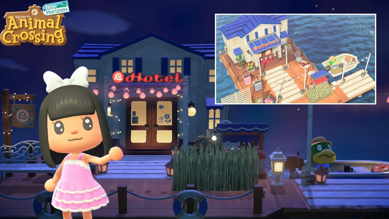 NEW Hotel Entrance and Pier Decorating | ACNH 3.0 Speed Build (+channel update)