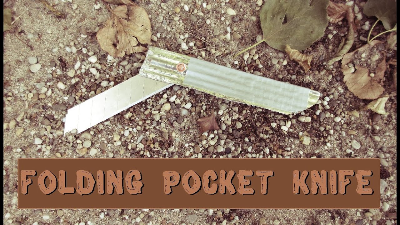 Adventurers Club 🧭 DIY folding pocket knife  From an old tin can