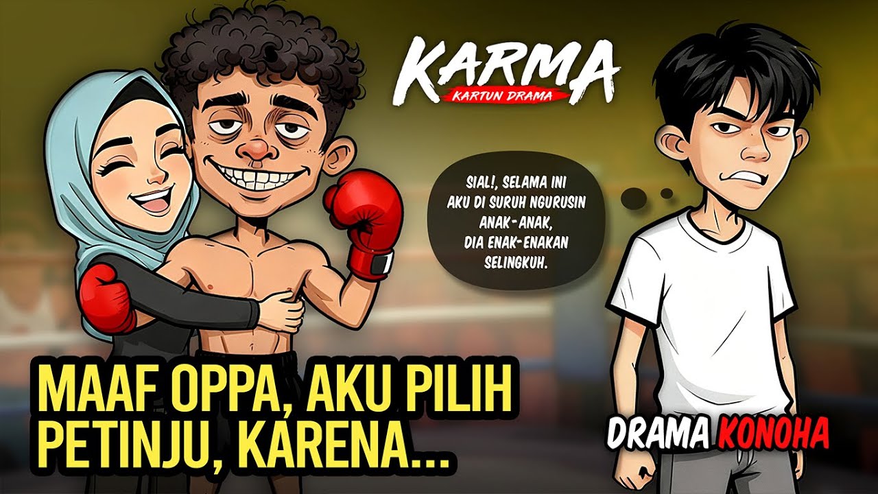 Selingkuh Itu Indah? - Kisah Perselingkuhan Selebgram Cantik dengan Petinju - KARMA - KARTUN DRAMA