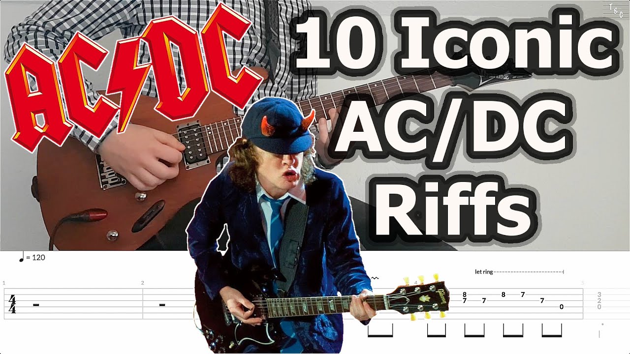 10 Iconic AC/DC Riffs | Guitar Tabs Tutorial