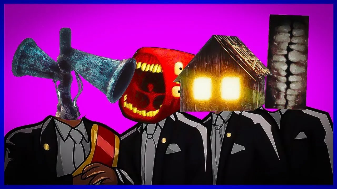Siren Head & Smile Room & House Head - Coffin Dance Meme (Cover)