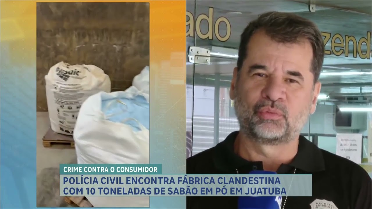 Polícia Civil descobre fábrica clandestina com 10 toneladas de sabão em pó na Grande BH