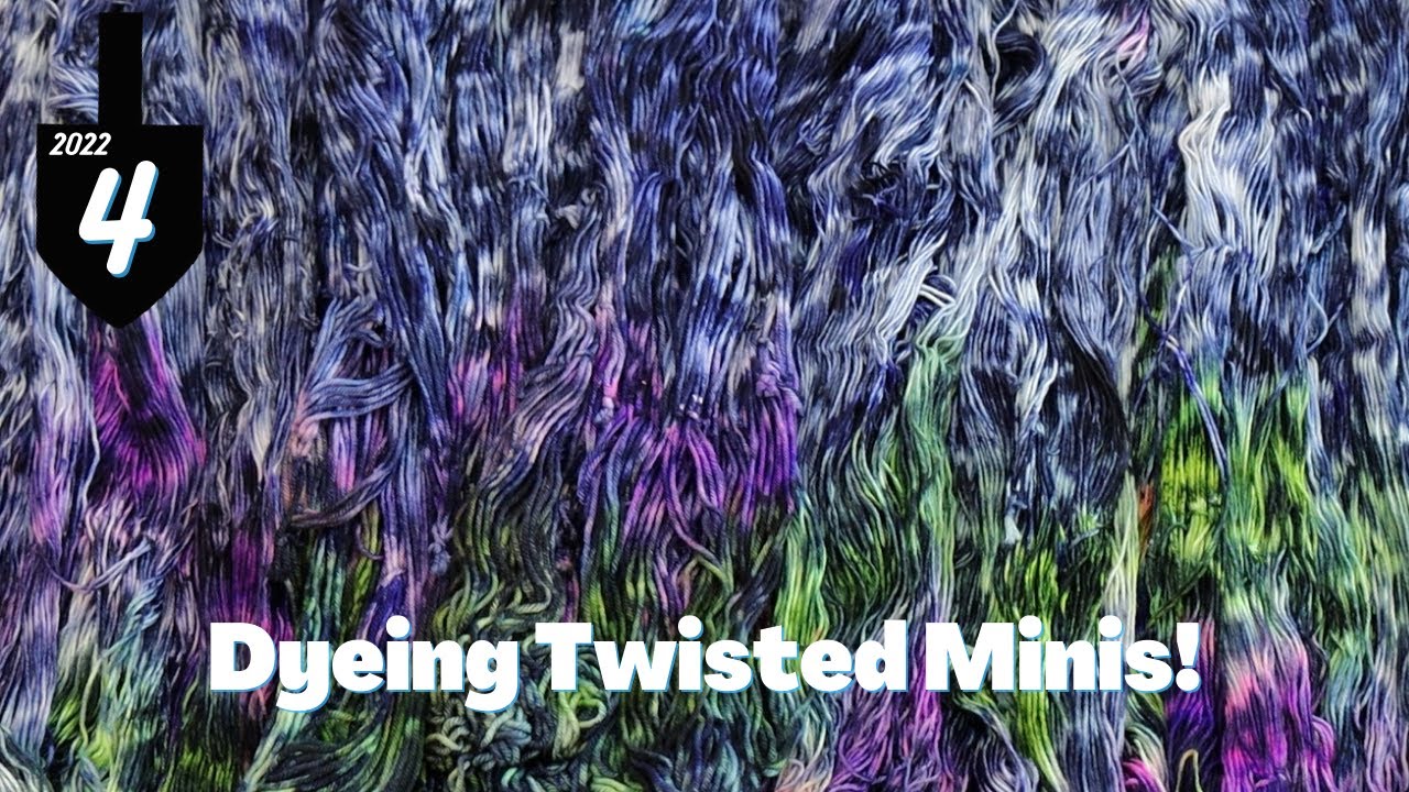 Dyeing Aurora Borealis Yarn; Dyeing Twisted Minis & Layering Neon Acid Dyes (2022 Chanukah Night 4)
