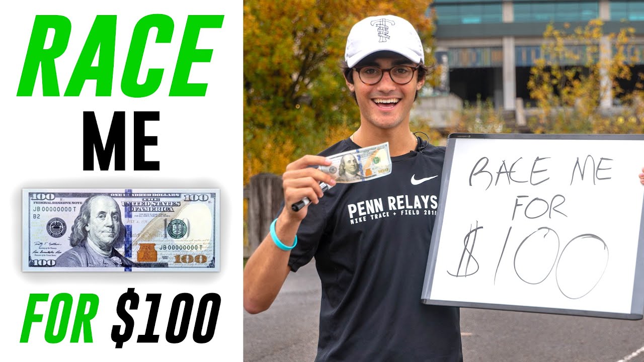Beat Me in a Race WIN $100!! (ft. Olympian Nick Symmonds)